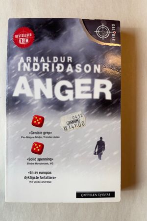 Anger av Arnaldur Indriðason - Forside