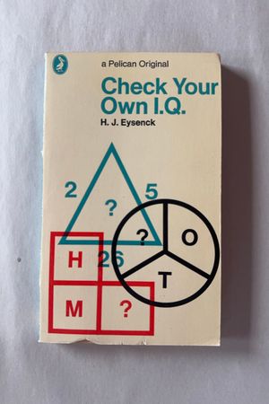 Check Your Own I.Q. av H. J. Eysenck - Forside