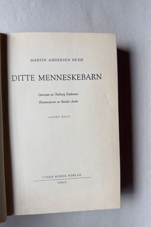 Ditte Menneskebarn Annet Bind av Martin Andersen Nexø - Forside