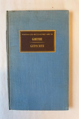 Gedichte av J. W. von Goethe - Forside