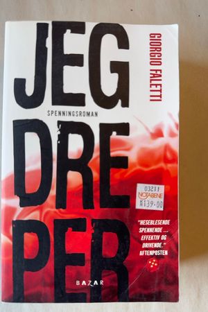 Jeg dreper av Giorgio Faletti - Forside