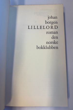 Lillelord av Johan Borgen - Forside