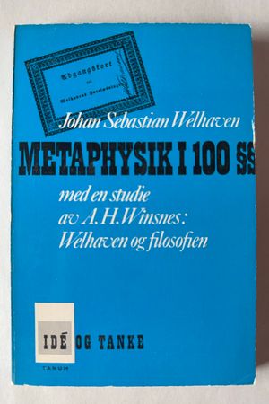 Metaphysik i 100 §§ av Johan Sebastian Welhaven - Forside