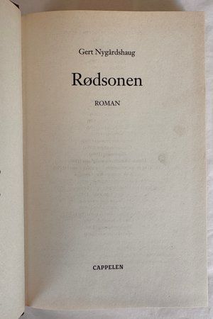 Rødsonen av Gert Nygårdshaug - Forside