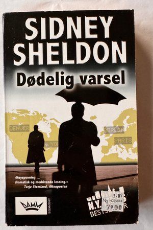 Dødelig varsel av Sidney Sheldon - Forside