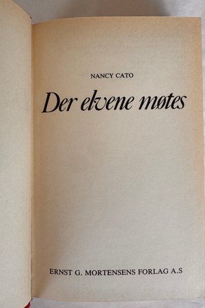 Der elvene møtes av Nancy Cato - Forside