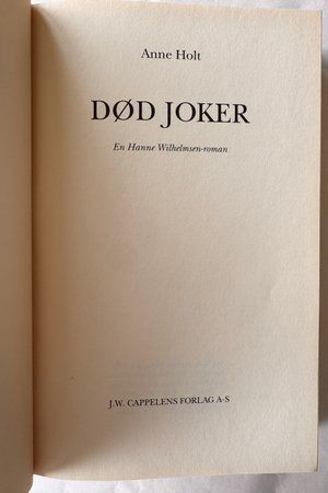 Død Joker av Anne Holt - Forside