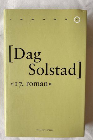 17. roman av Dag Solstad - Forside