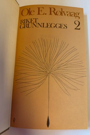 Riket Grunnlegges av Ole E. Rølvaag - Forside