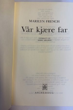 Vår kjære far av Marilyn French - Forside
