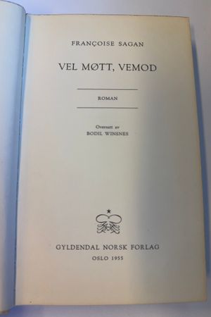 Vel møtt, vemod av Françoise Sagan - Forside